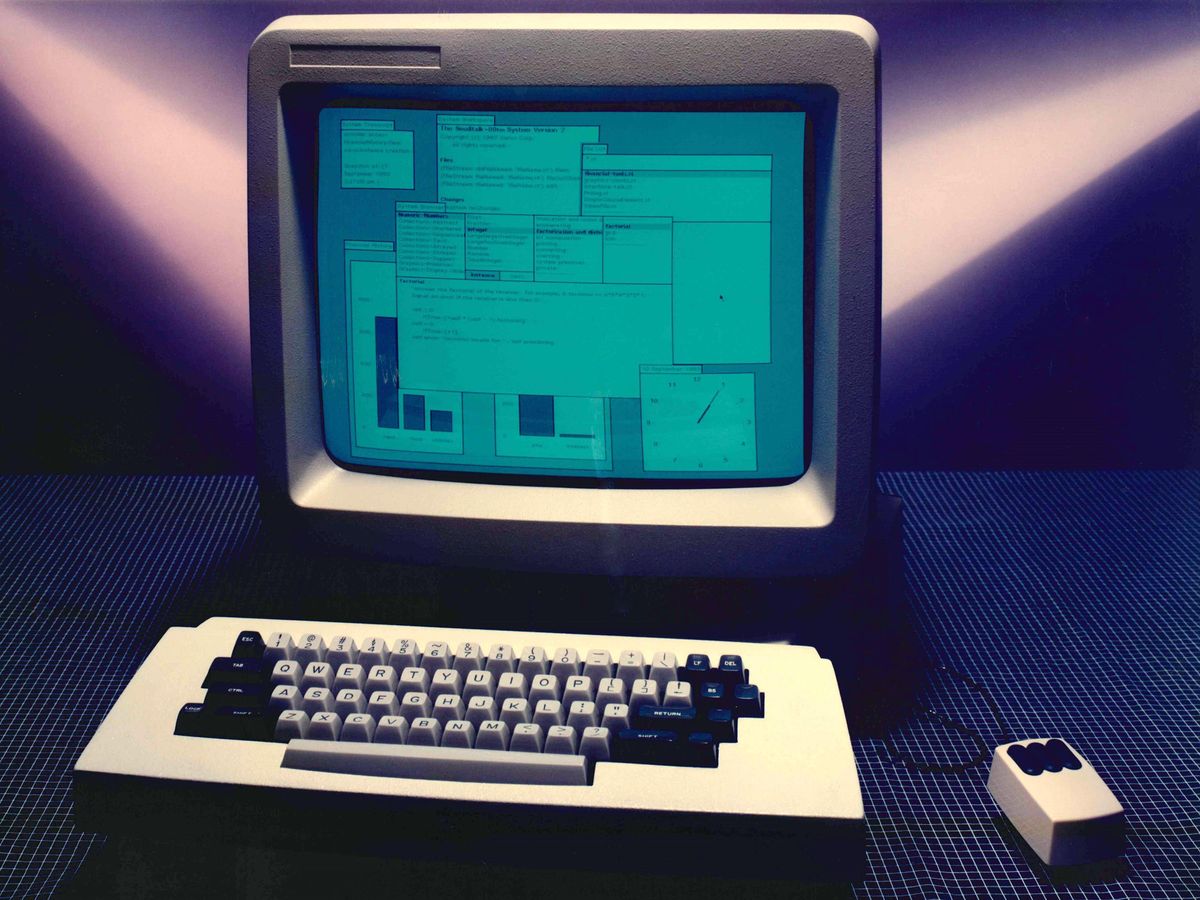 一台显示Smalltalk的旧计算机