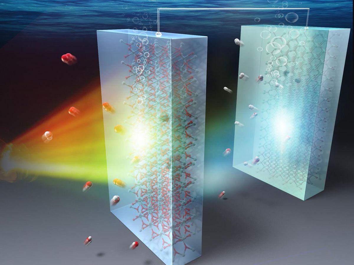 使用半透明的TiO2光阳极可以使SiC光电阴极利用透射光。使用不同能隙的光催化剂可提高转换效率。